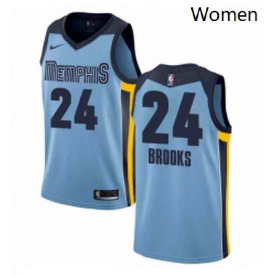 Womens Nike Memphis Grizzlies 24 Dillon Brooks Swingman Light Blue NBA Jersey Statement Edition